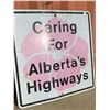 Image 1 : Vintage Pink Alberta Highways Sign