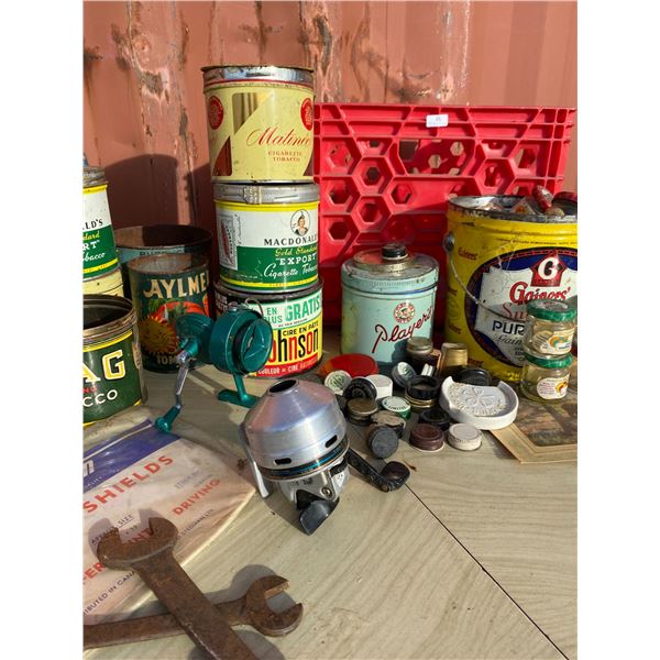 Large Mixed Vintage Tin & Collectibles Lot