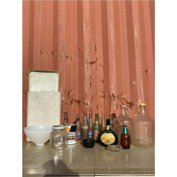 Vintage Bottles, Jugs & Household Glass Collection