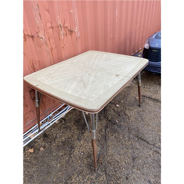 Vintage Wood Top Kitchen Table