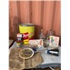 Image 1 : Vintage Mixed Lot Lard Tin, Rackets, Bottles & Signs