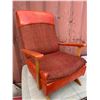Image 1 : Retro Orange & Red Mid-Century Armchair