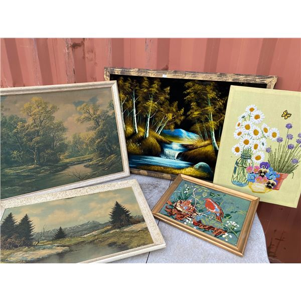 Mixed Vintage Wall Art Lot