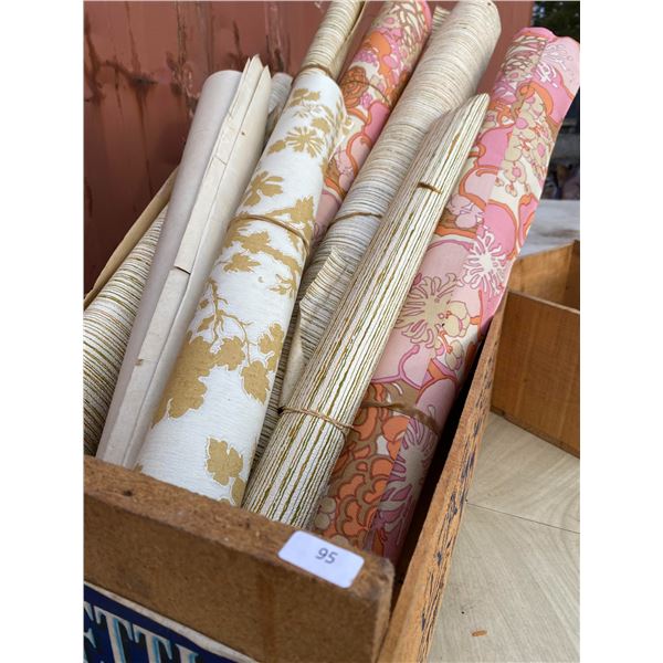 Lot of Vintage Wallpaper Rolls
