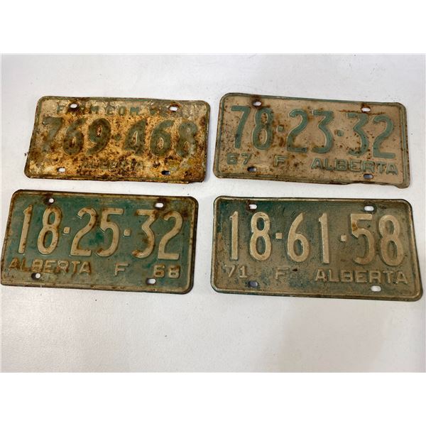 Set of 4 Alberta Farm Plates 1958 71
