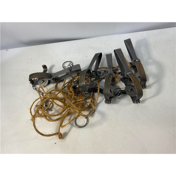 Set of Vintage Leg-Hold Traps