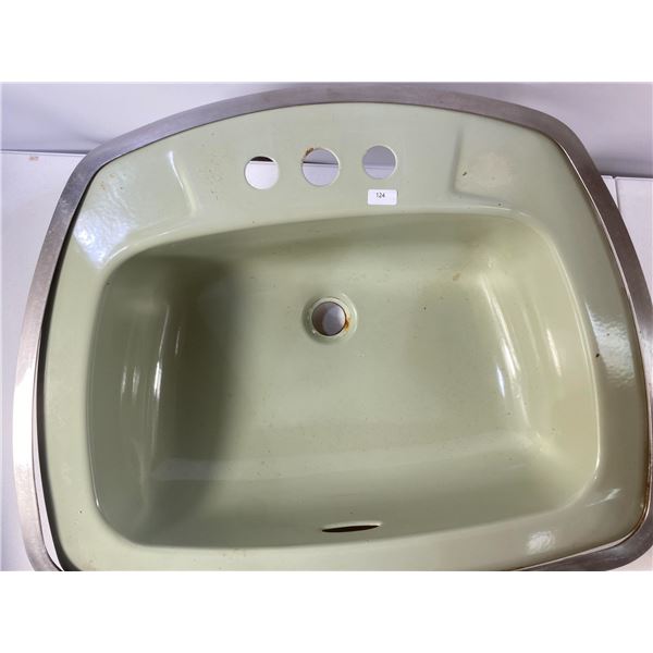 Vintage Green Porcelain Sink