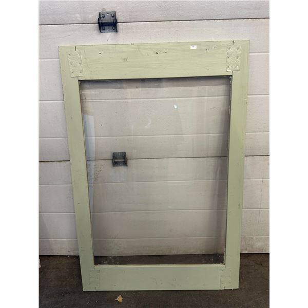 Large Wooden Window Frame with Glass
