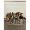 Image 1 : Kik Cola Wooden Crate with Assorted Vintage Tools