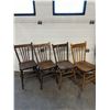 Image 2 : Set of 4 Vintage Wooden Spindle-Back Chairs
