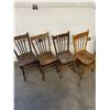 Image 4 : Set of 4 Vintage Wooden Spindle-Back Chairs