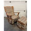 Image 3 : Vintage Glider Rocking Chair with Matching Ottoman