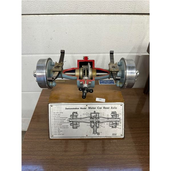 Demonstration Model: Motor Car Rear Axle