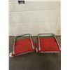 Image 3 : Pair of Red Folding Stadium Seats