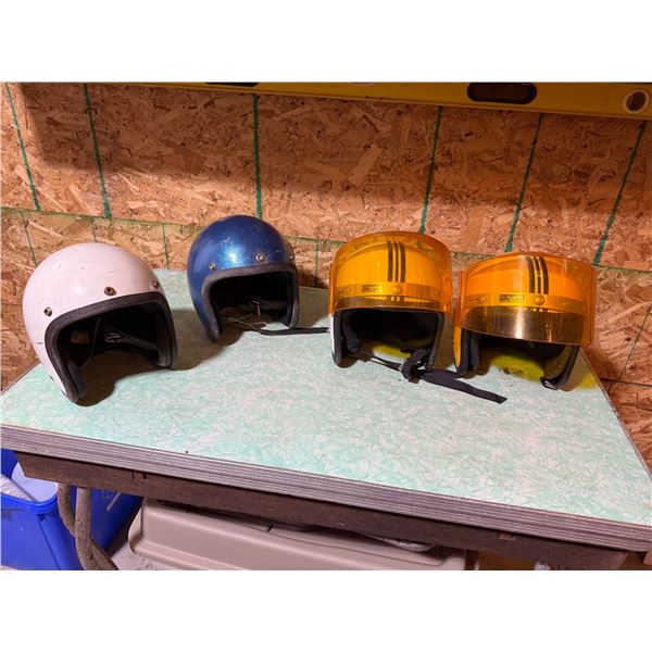 Vintage Motorcycle & Snowmobile Helmet Assortment
