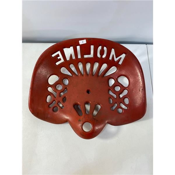 Moline Cast Iron Tractor/Implement Seat