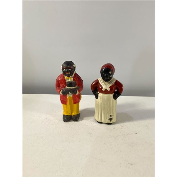 Pair of Cast Iron Figural Banks (Mid-20th Century Americana)