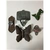 Image 5 : Cast Iron Decorative Lot: Butterfly, Mermaid, Bottle Openers & Wall Hooks
