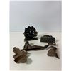 Image 3 : Cast Iron Nautical Lot: Ship Bookends & Mermaid Figures