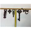 Image 1 : Cast Iron Decorative Lot: Bottle Openers, Key Hook & Dragonfly Hook
