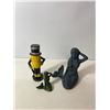 Image 3 : Cast Iron Figurines Lot: Large & Small Mermaids with MR Peanut Character