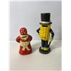 Image 2 : Cast Iron Character Bank Pair, MR Peanut & lady