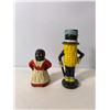 Image 3 : Cast Iron Character Bank Pair, MR Peanut & lady