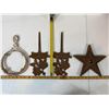 Image 2 : Cast Iron Garden Decor Group“ Stars, Welcome Stakes, and Wall Frame