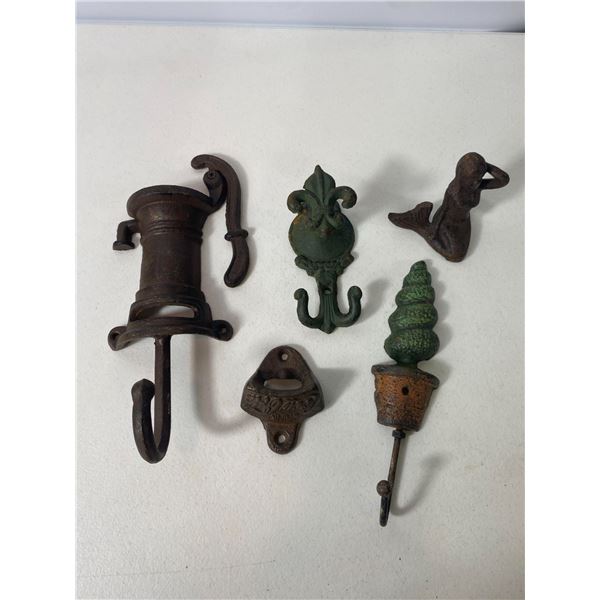 Octopus Hook, Bird Figure and Bottle Openers Lot