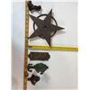 Image 2 : Small Cast Iron Decor Lot: Mermaid, Star and Hooks