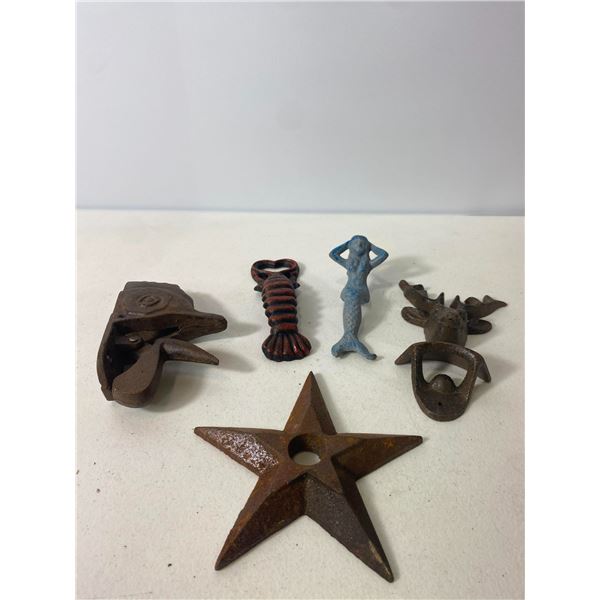 Metal Star, Mermaid and Themed Bottle Openers Lot