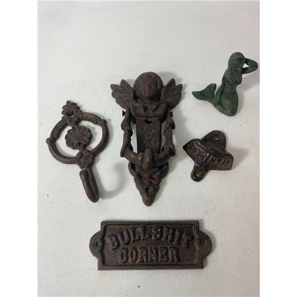 Anchor Door Knocker, Mermaid and Decorative Plate Lot