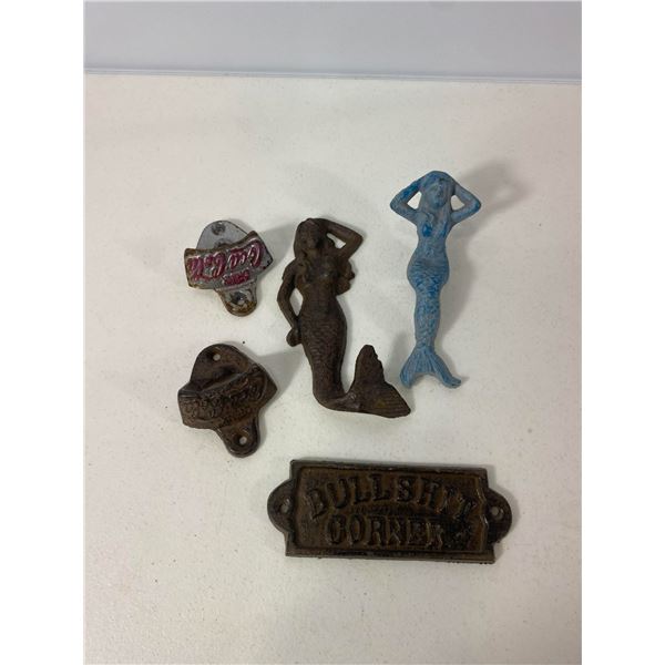 Cast Iron Mermaid and Bottle Opener Lot