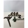 Image 3 : Cast Iron Lot: Kokopelli Rack, Dog Yard Stake and Mermaid Hooks