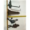 Image 2 : Cast Iron Decorative Lot: Mermaid Hook, Lighthouse, Mermaid Anchor and Lady Opener