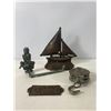 Image 1 : Cast Iron Nautical and Novelty Decor Lot