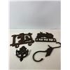 Image 3 : Cast Iron Anchor, Mermaid Hook and Bottle Opener Lot
