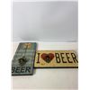 Image 1 : Pair of Wall-Mount Beer Bottle Openers - "Coffee Keeps Me Going" & "I Love Beer"