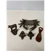 Image 1 : Cast Iron Novelty Bottle Opener Lot: Crab, Cow & Wall-Mount Styles