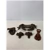 Image 4 : Cast Iron Novelty Bottle Opener Lot: Crab, Cow & Wall-Mount Styles