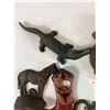 Image 2 : Cast Iron Western & Novelty Lot: Cowboy Ring, Captain Opener, Boot Opener, Gator & Horse