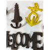 Image 5 : Group of Cast Iron Welcome Sign and Nautical Openers