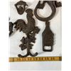 Image 3 : Rooster and Lizard Cast Iron Wall Hooks and Openers