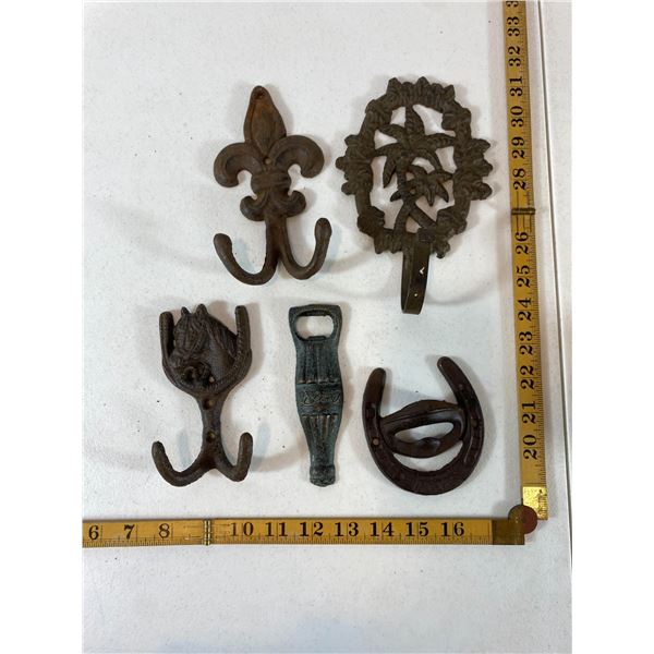 Fleur-de-Lis and Western Cast Iron Decor Group