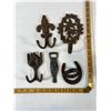 Image 1 : Fleur-de-Lis and Western Cast Iron Decor Group