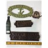 Image 5 : Group of Cast Iron Signs and Bottle Openers
