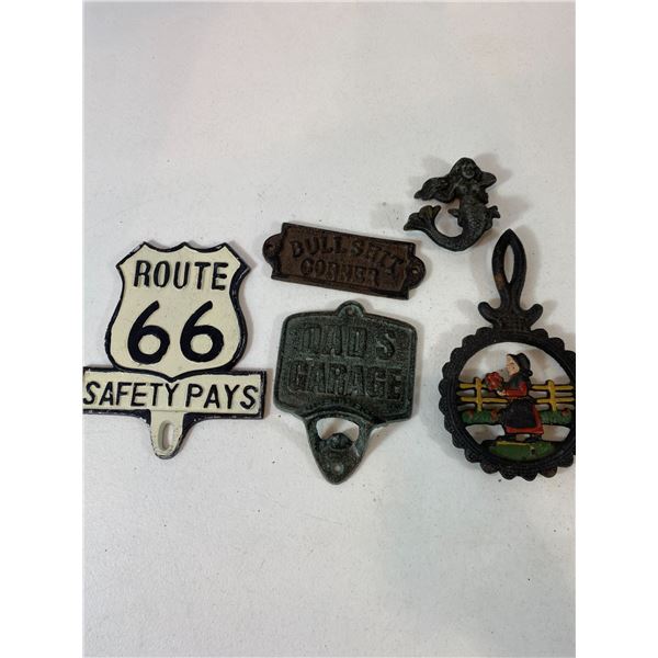 Route 66 and Garage Theme Cast Iron Group