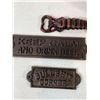 Image 4 : Cast Iron 'Welcome' Sign and Openers