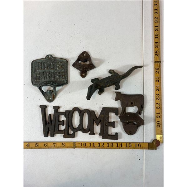 Humorous Cast Iron Plaques and Openers