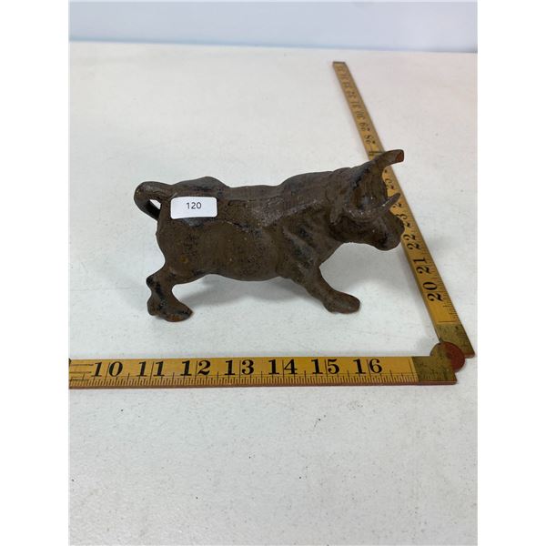 Cast Iron Bull Figure